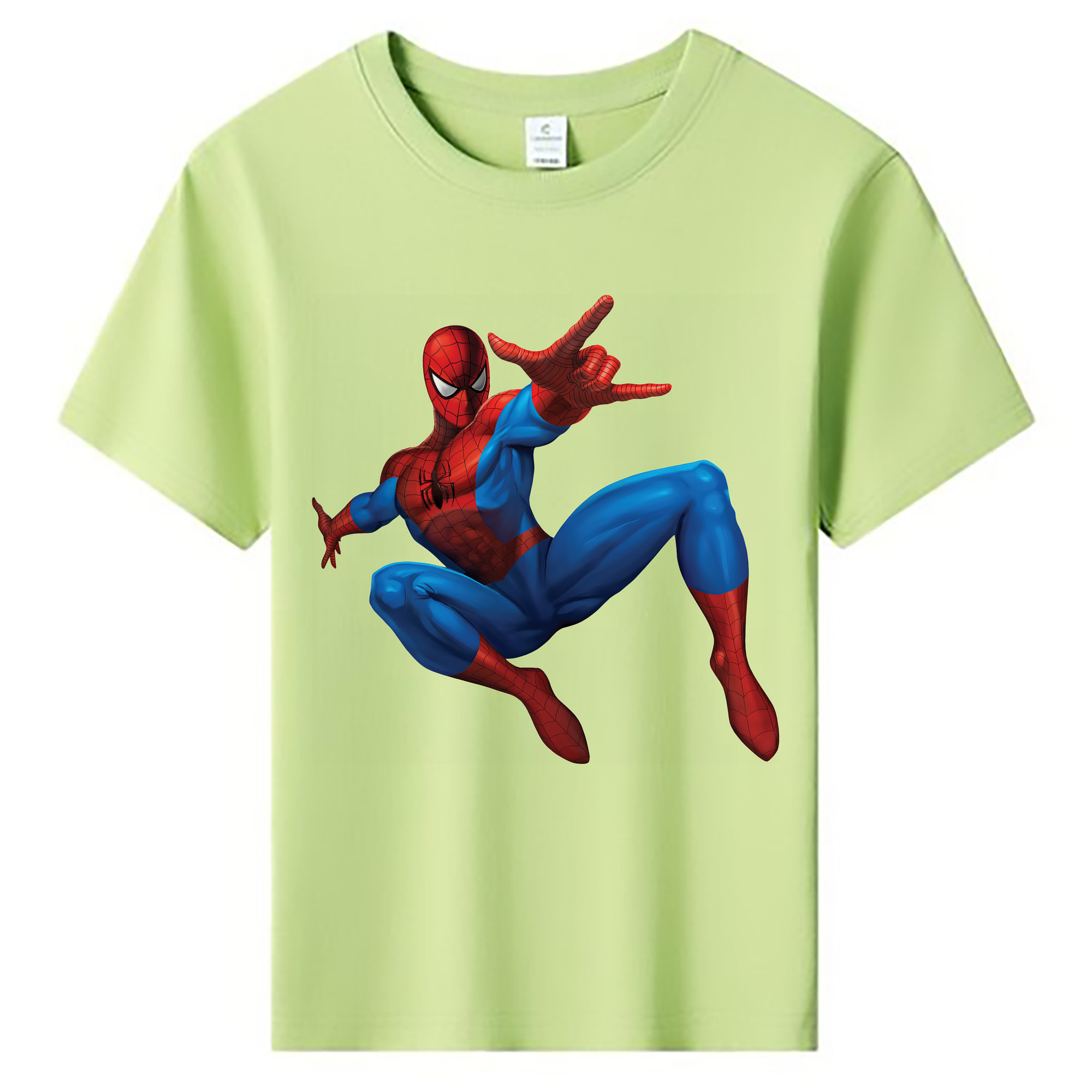 （画像用） Spider Man スパイダーマン 綿100％キッズTシャツ（フロントプリント）